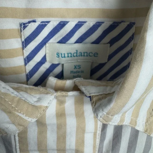 Sundance Striped 3/4 Sleeve Shirt size XS - Picture 5 of 6